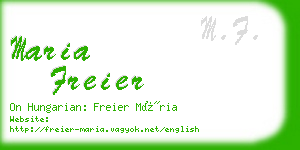 maria freier business card